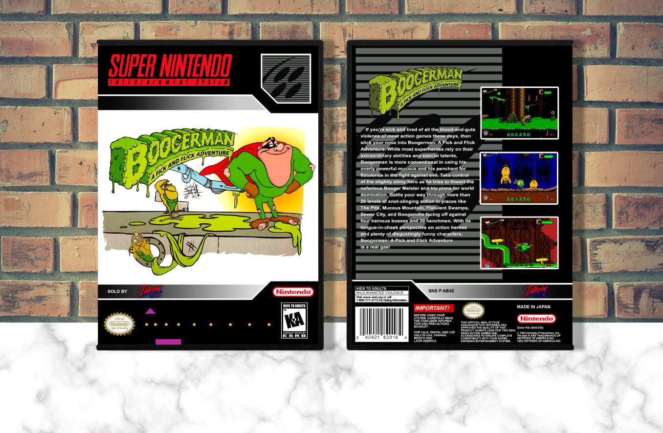 Boogerman: A Pick and Flick Adventure, Case Color: DARK GREY (OEM DS CASE COLOR)