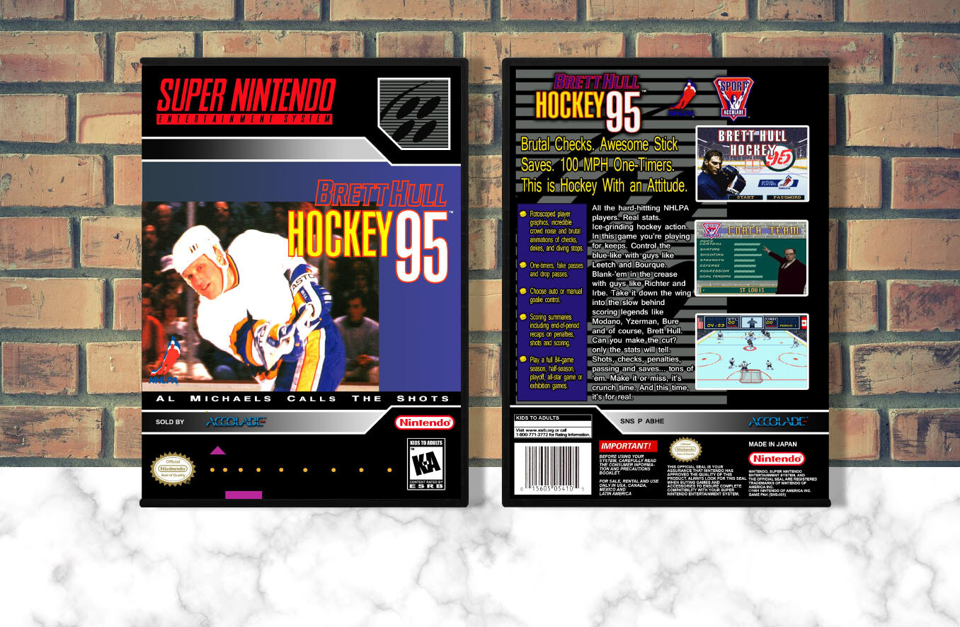 Brett Hull Hockey '95, Case Color: DARK GREY (OEM DS CASE COLOR)