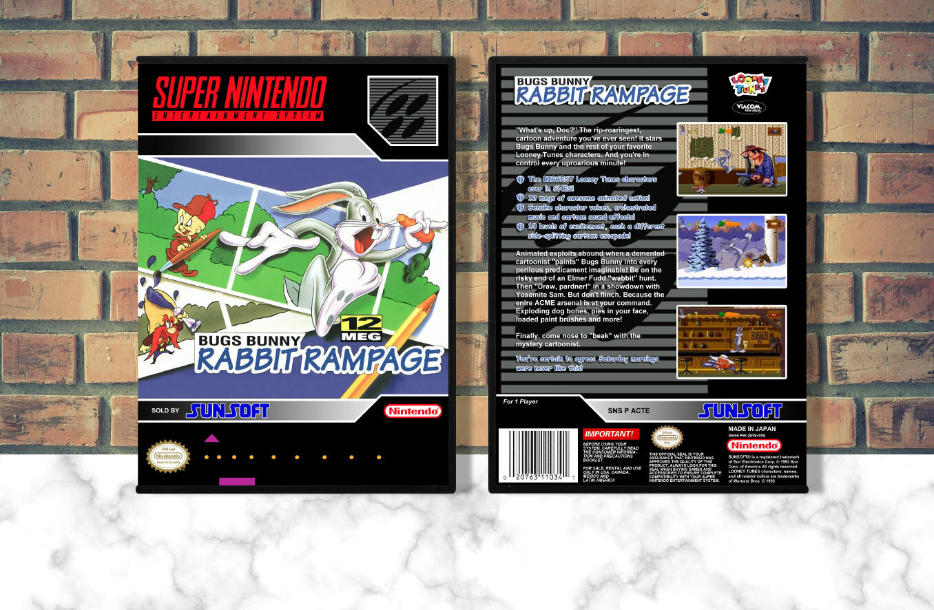 Bugs Bunny Rabbit Rampage, Case Color: DARK GREY (OEM DS CASE COLOR)