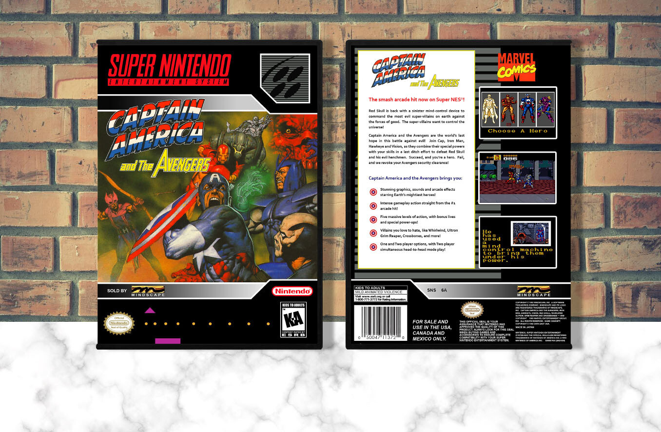 Captain America and The Avengers, Case Color: DARK GREY (OEM DS CASE COLOR)