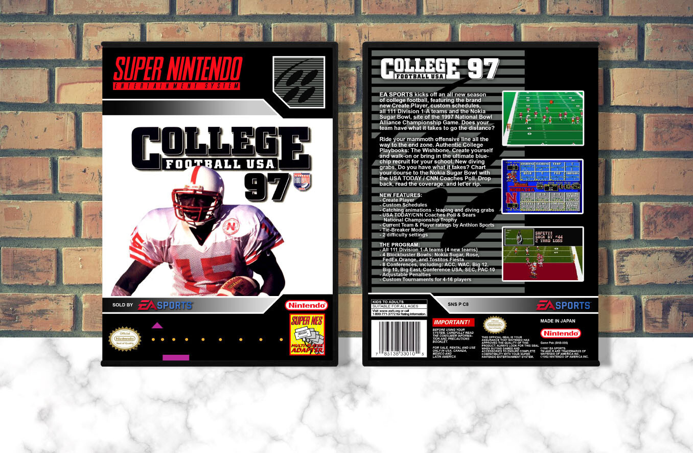 College Football USA '97 The Road to New Orleans, Case Color: DARK GREY (OEM DS CASE COLOR)