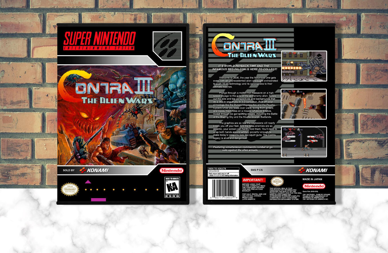 Contra III: The Alien Wars, Case Color: DARK GREY (OEM DS CASE COLOR)
