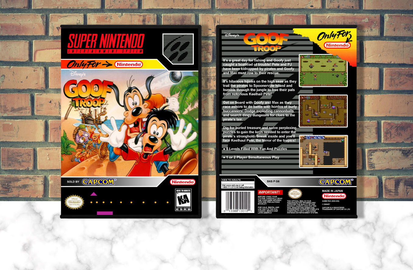 Disney&#39;s Goof Troop, Case Color: DARK GREY (OEM DS CASE COLOR)