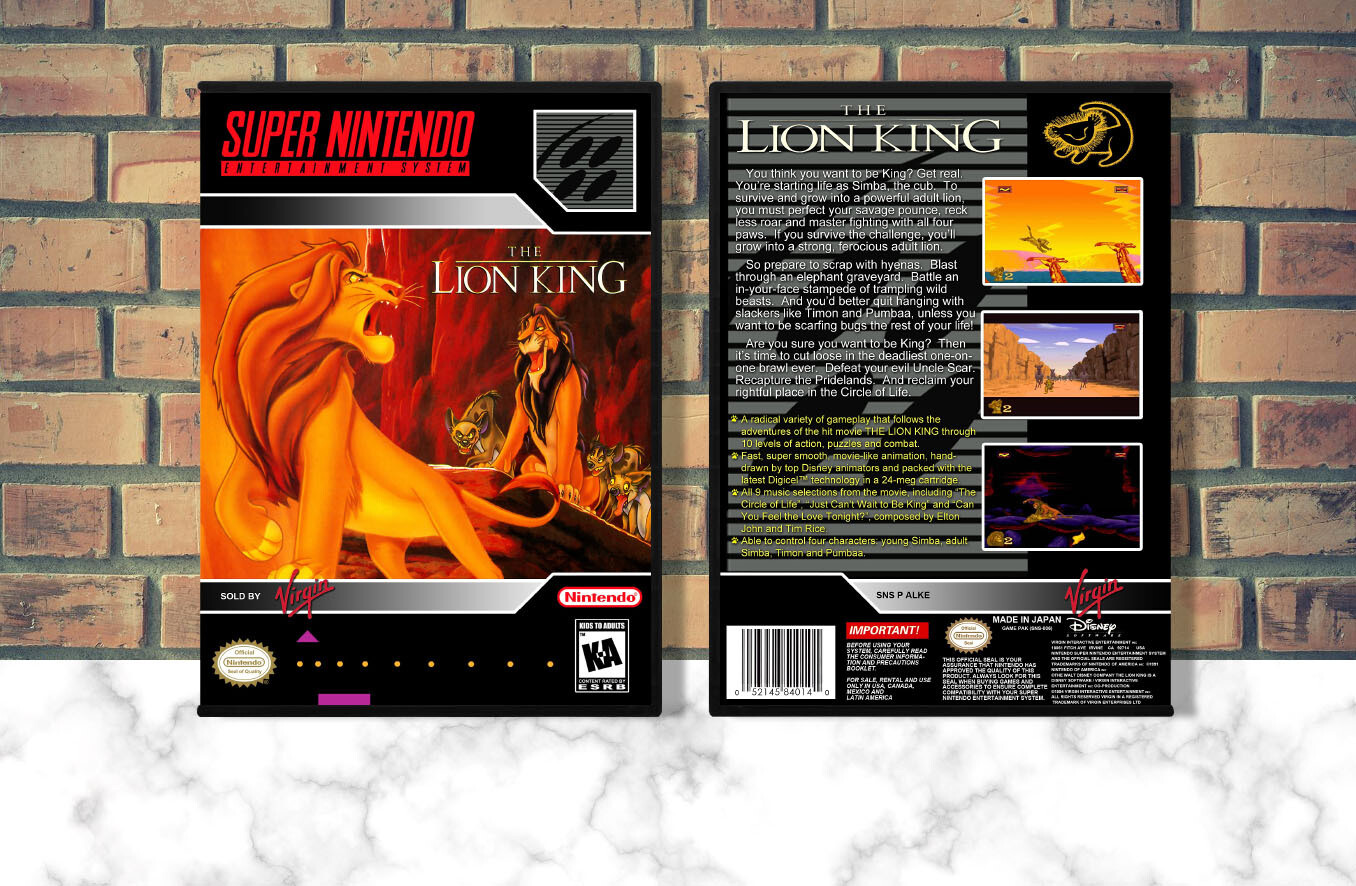 Disney&#39;s the Lion King, Case Color: DARK GREY (OEM DS CASE COLOR)