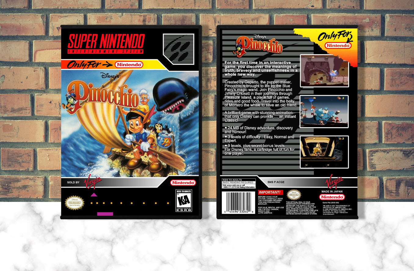 Disney&#39;s Pinocchio, Case Color: DARK GREY (OEM DS CASE COLOR)