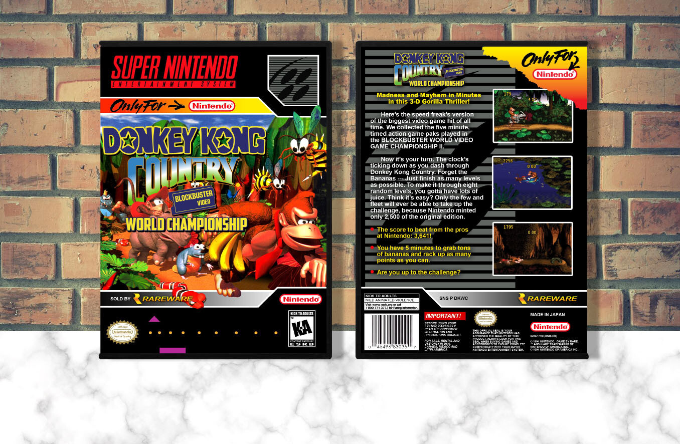 Donkey Kong Country Competition Cartridge, Case Color: DARK GREY (OEM DS CASE COLOR)