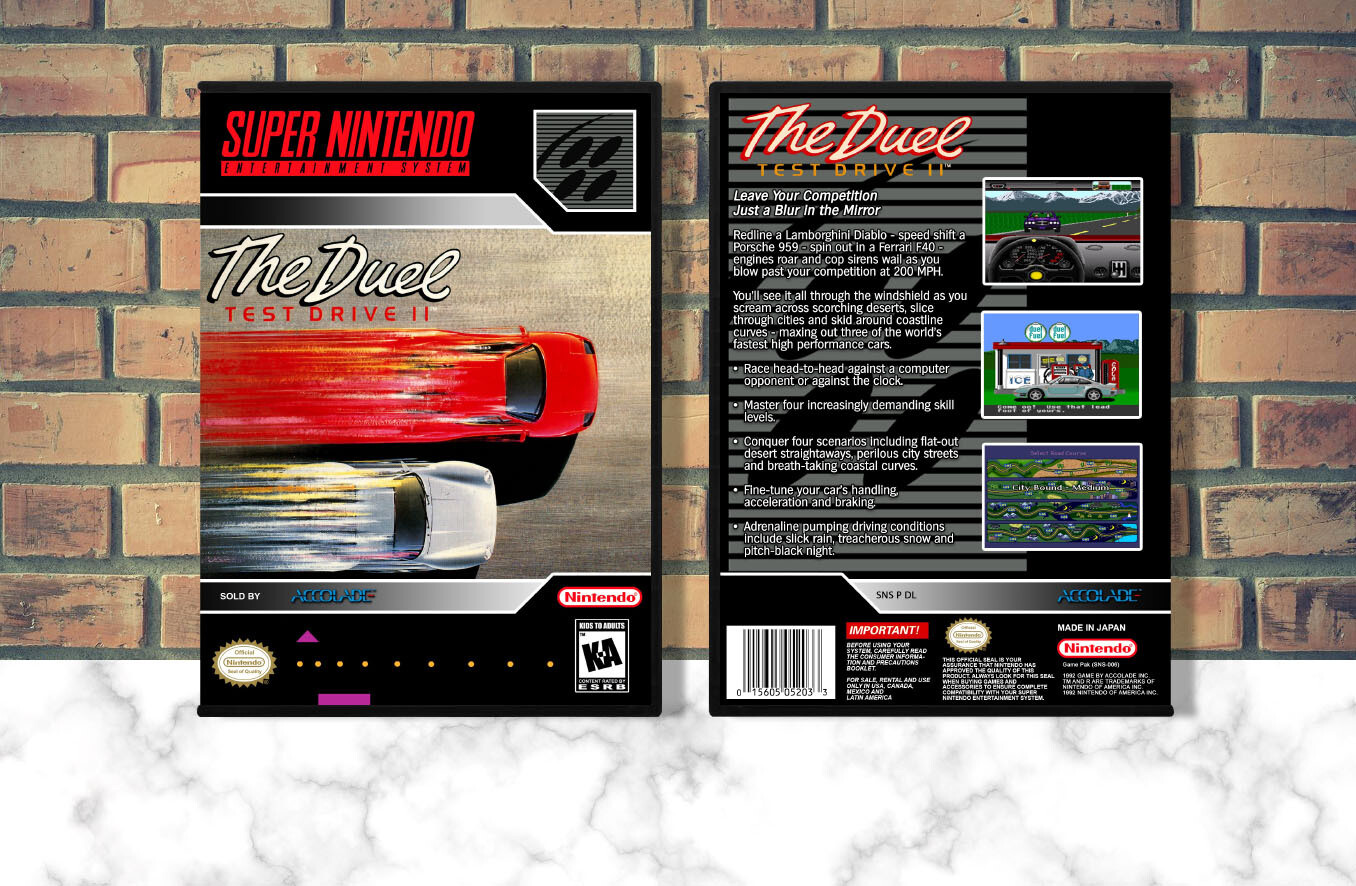 Duel, The: Test Drive II, Case Color: DARK GREY (OEM DS CASE COLOR)