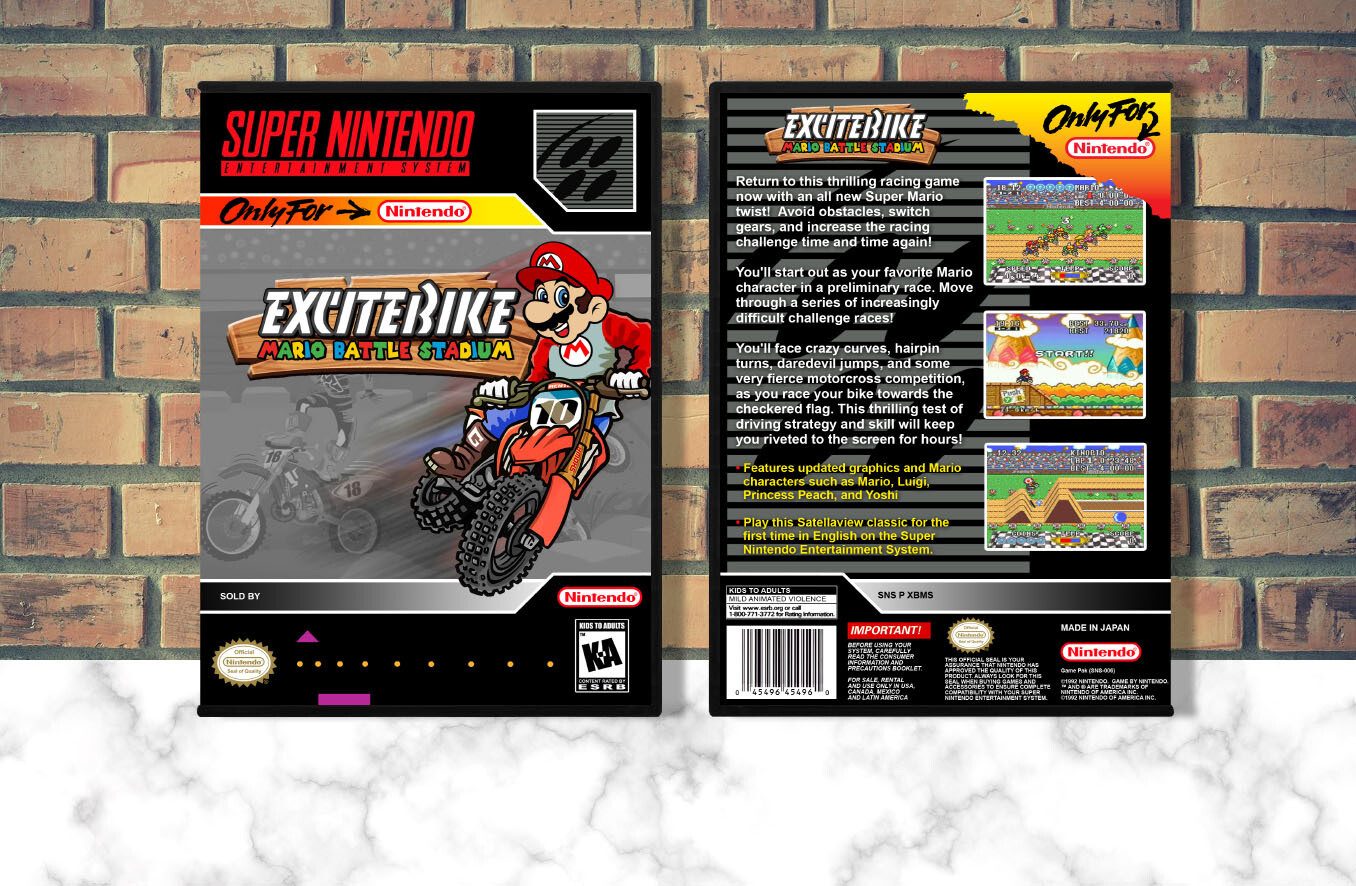 Excitebike Mario Battle Stadium, Case Color: DARK GREY (OEM DS CASE COLOR)