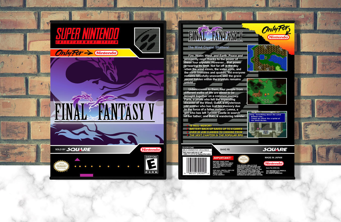 Final Fantasy V, Case Color: DARK GREY (OEM DS CASE COLOR)