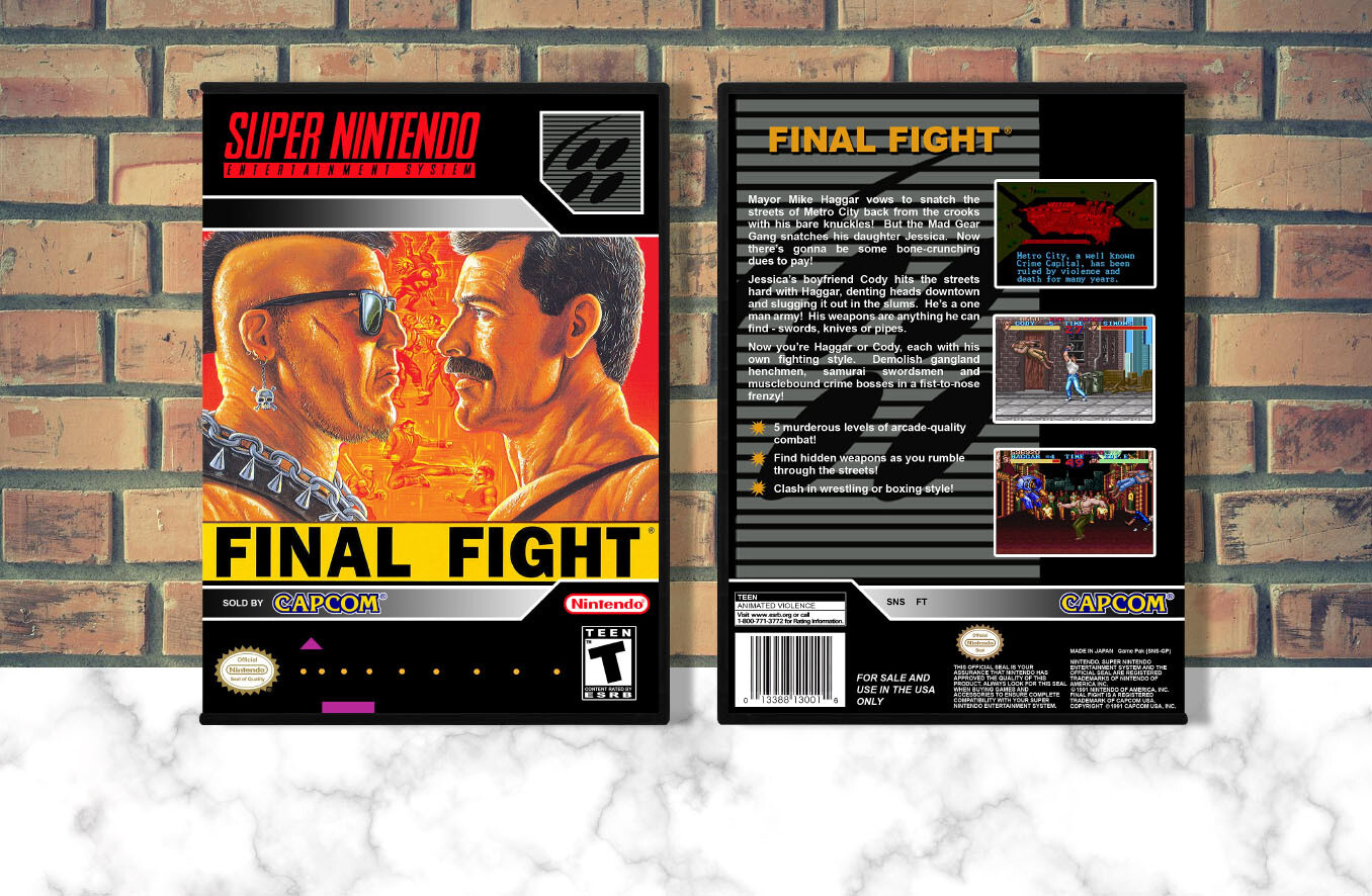 Final Fight, Case Color: DARK GREY (OEM DS CASE COLOR)