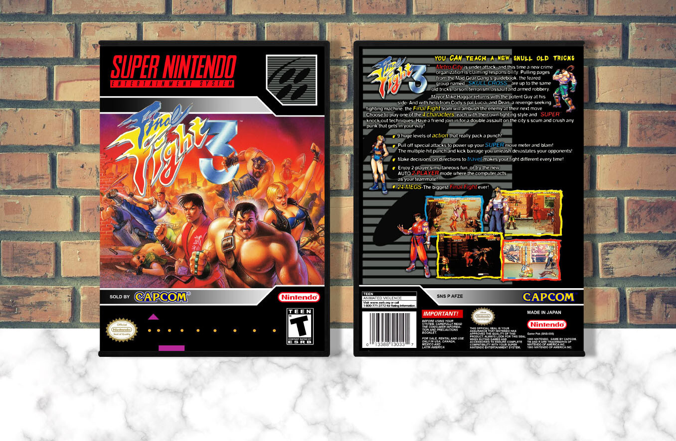 Final Fight 3, Case Color: DARK GREY (OEM DS CASE COLOR)