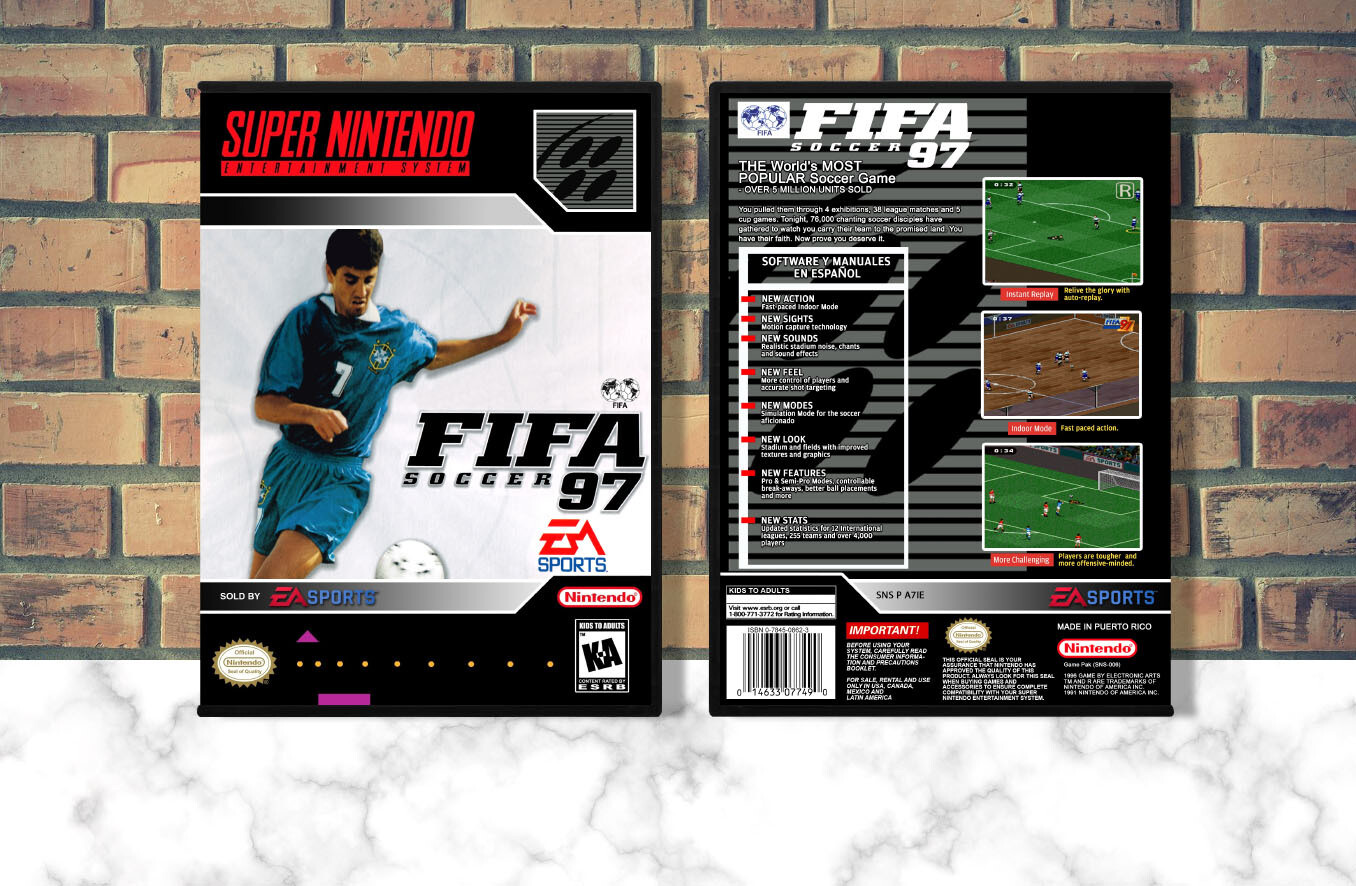 FIFA 97, Case Color: DARK GREY (OEM DS CASE COLOR)