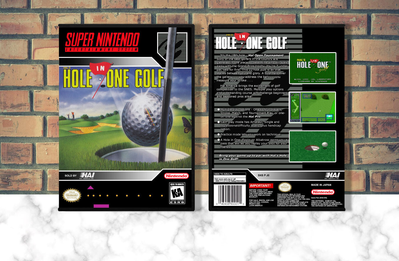 HAL's Hole in One Golf SNES Video Game Case