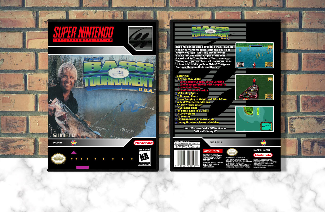 Jimmy Houston's Bass Tournament U.S.A., Case Color: DARK GREY (OEM DS CASE COLOR)