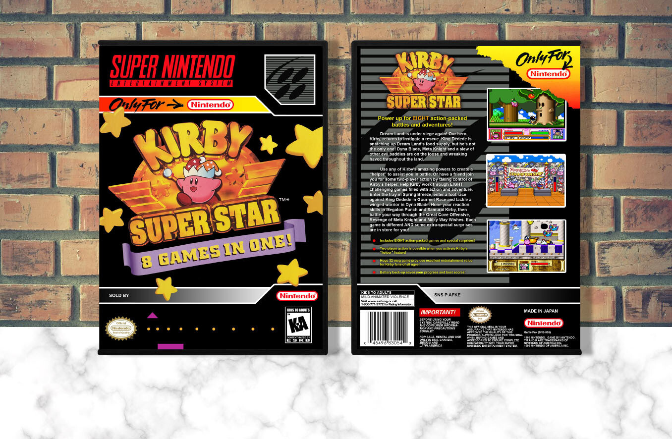 Kirby Super Star, Case Color: DARK GREY (OEM DS CASE COLOR)