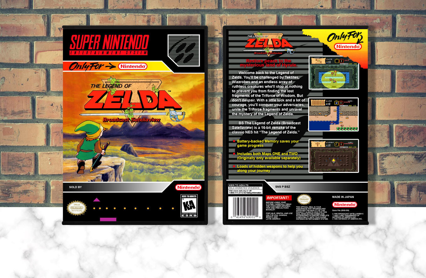 Legend of Zelda, The: BS Combo Cart, Case Color: DARK GREY (OEM DS CASE COLOR)