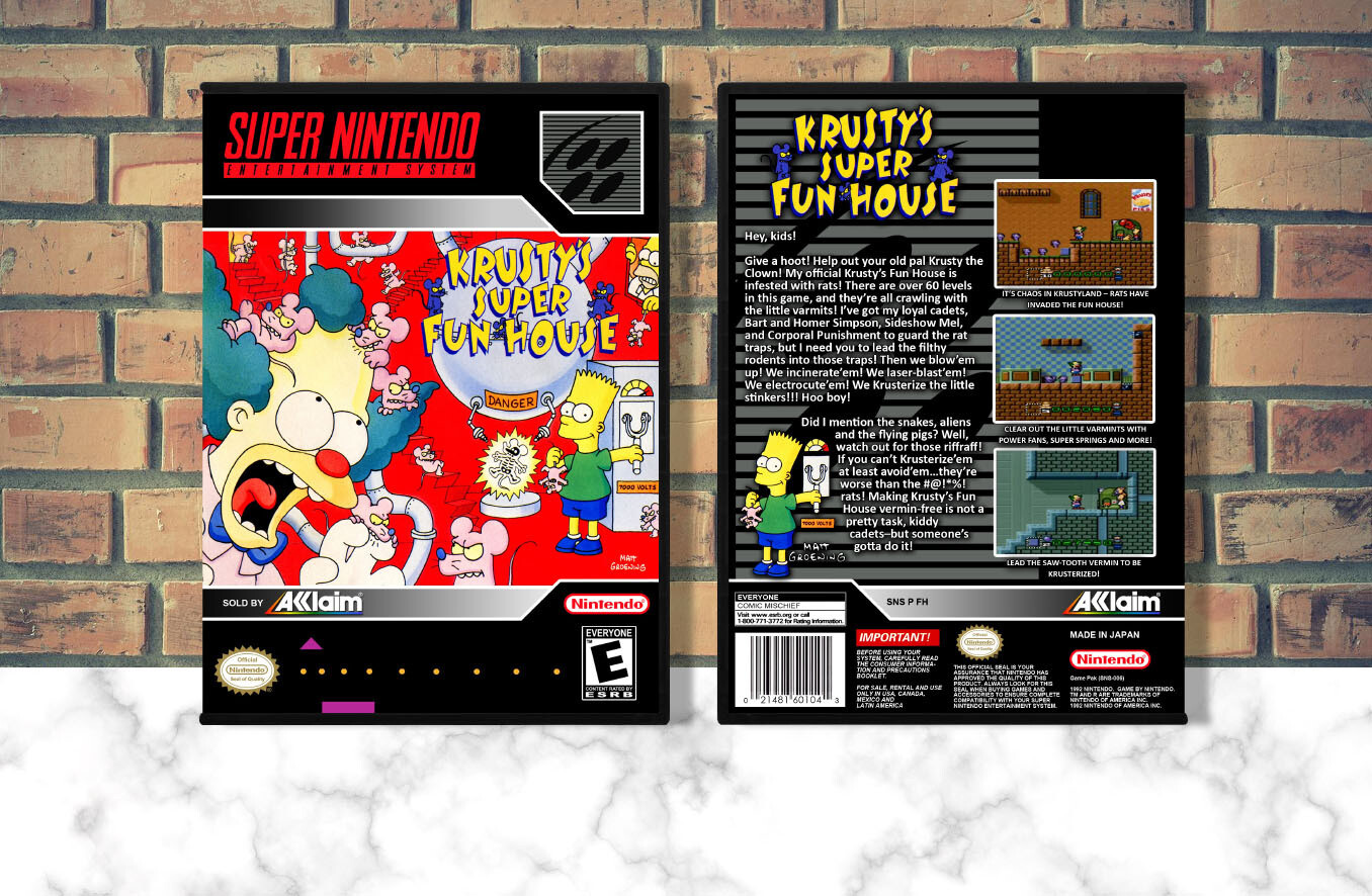 Krusty's Super Fun House, Case Color: DARK GREY (OEM DS CASE COLOR)