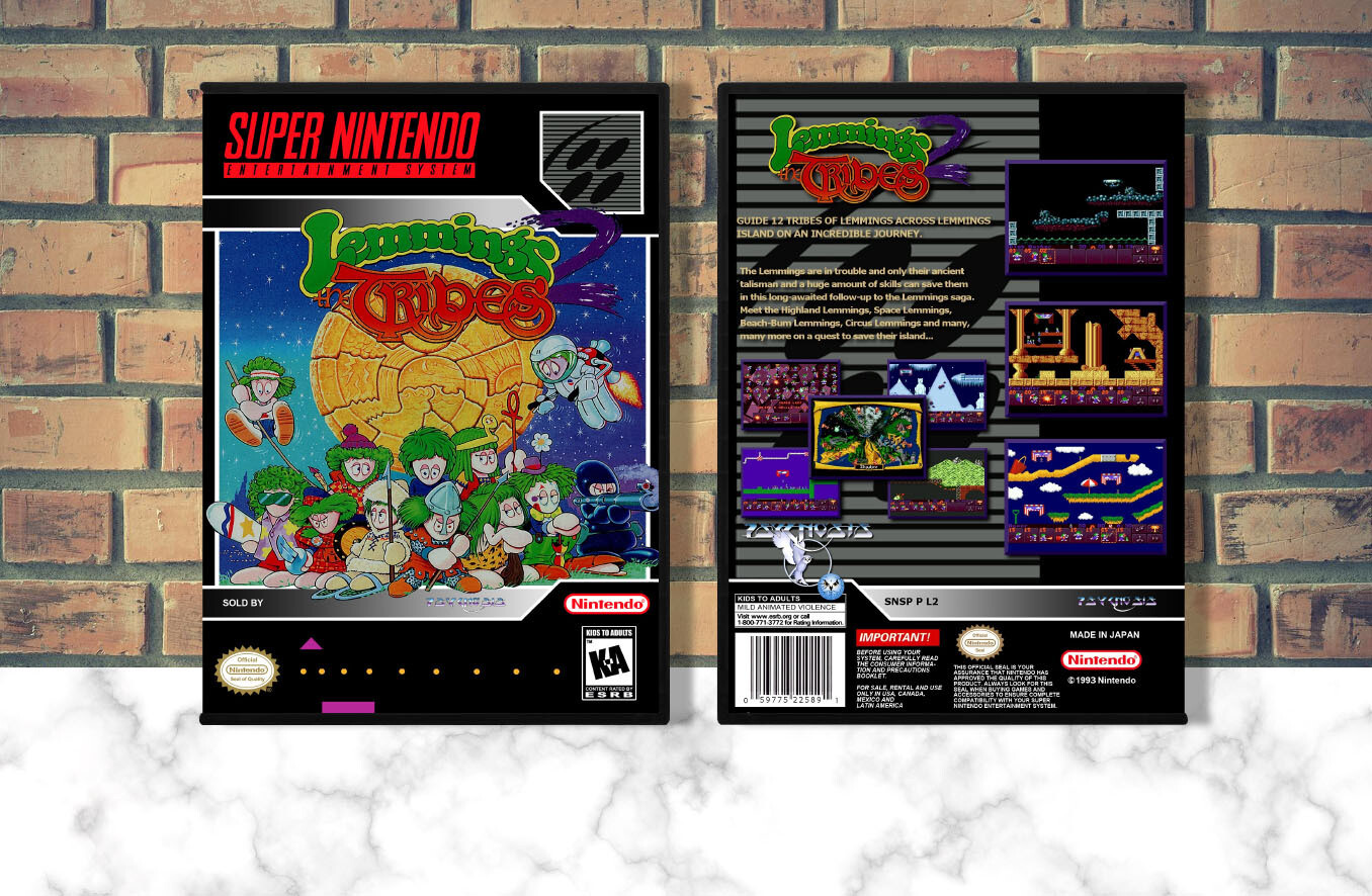 Lemmings 2: The Tribes, Case Color: DARK GREY (OEM DS CASE COLOR)