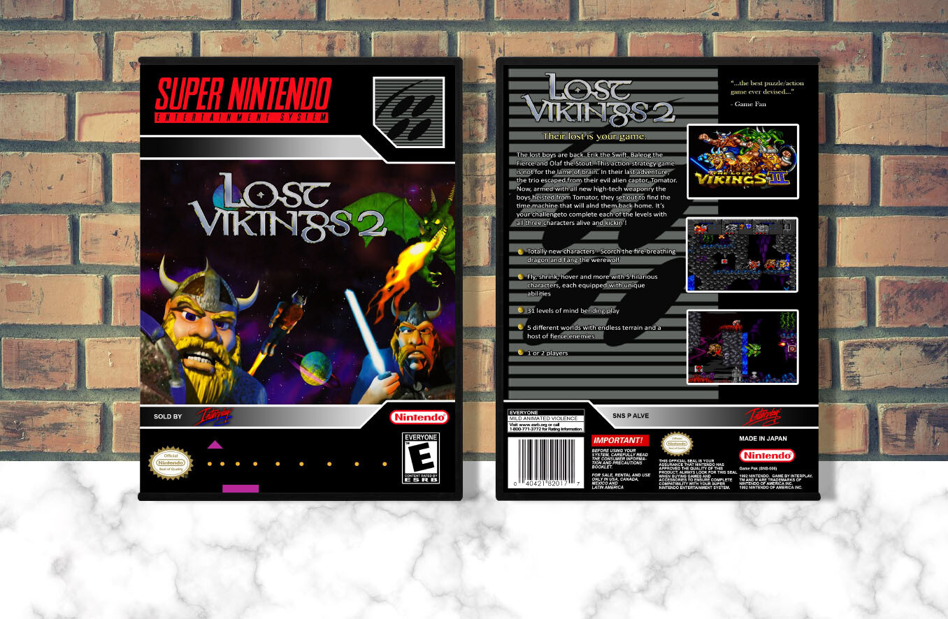 Lost Vikings 2, The, Case Color: DARK GREY (OEM DS CASE COLOR)