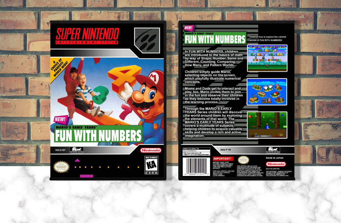 Mario's Early Years! Fun With Numbers, Case Color: DARK GREY (OEM DS CASE COLOR)