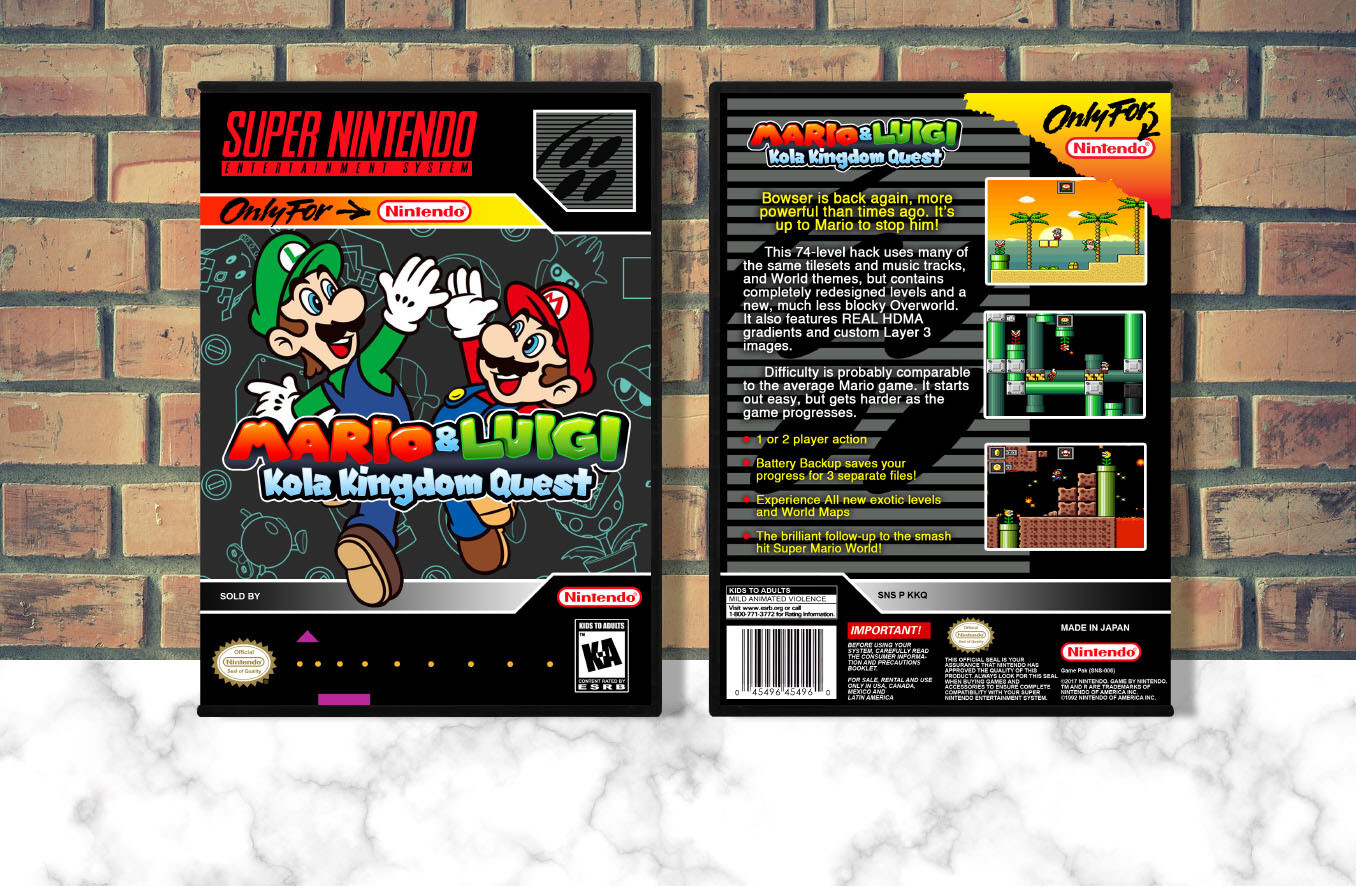 Mario &amp; Luigi Kola Kingdom Quest, Case Color: DARK GREY (OEM DS CASE COLOR)