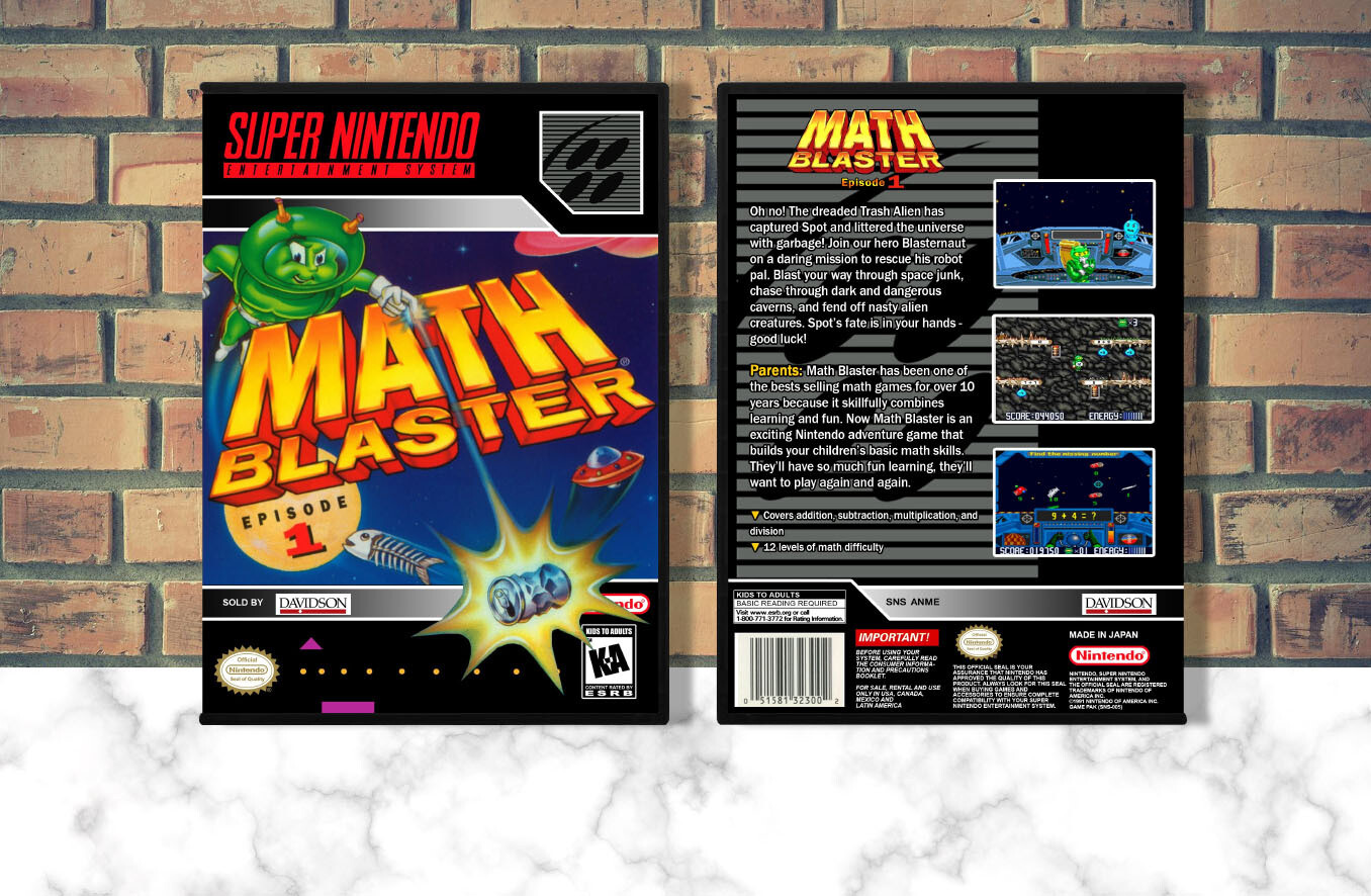 Math Blaster: Episode 1, Case Color: DARK GREY (OEM DS CASE COLOR)