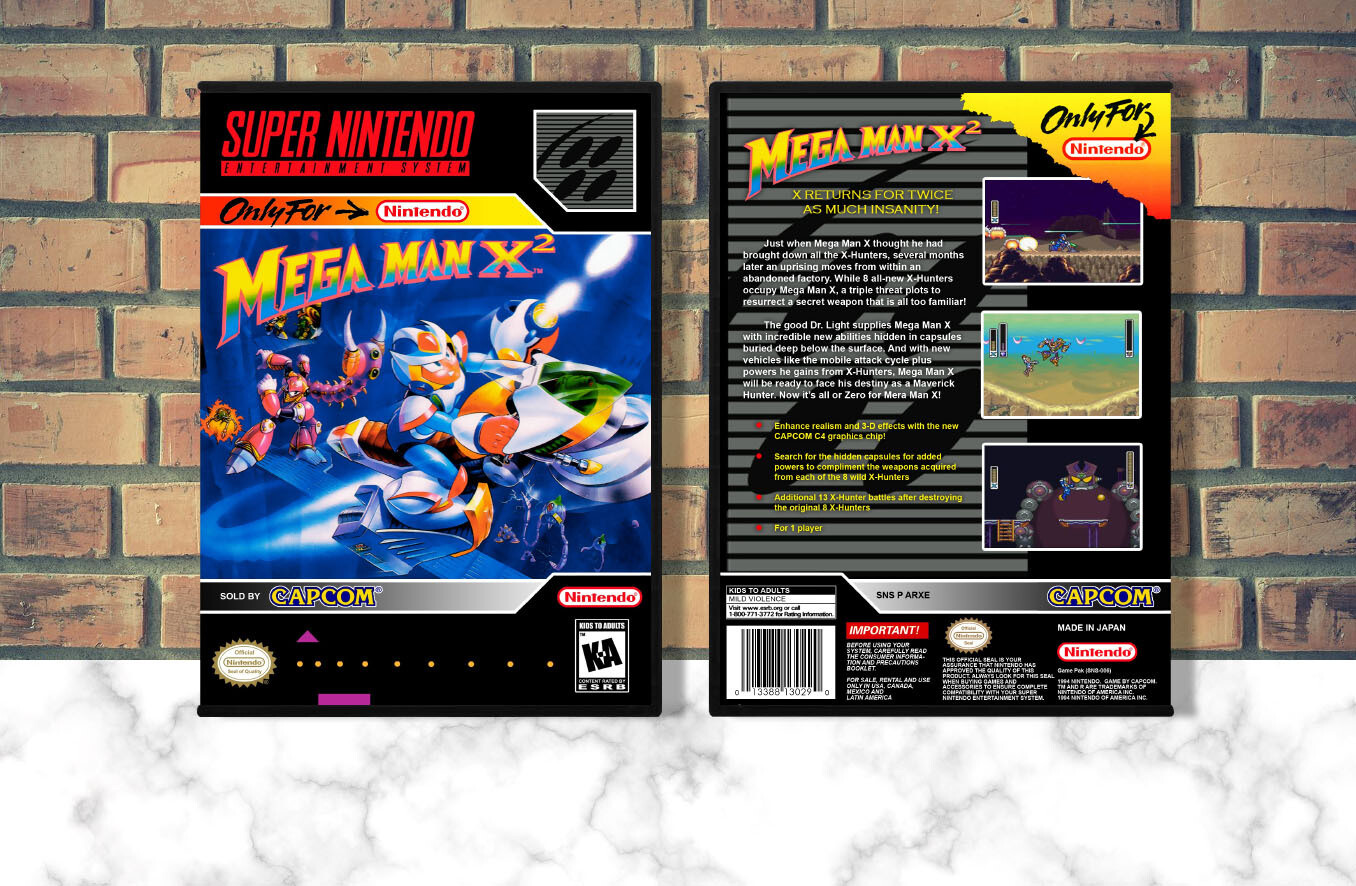 Mega Man X2, Case Color: DARK GREY (OEM DS CASE COLOR)