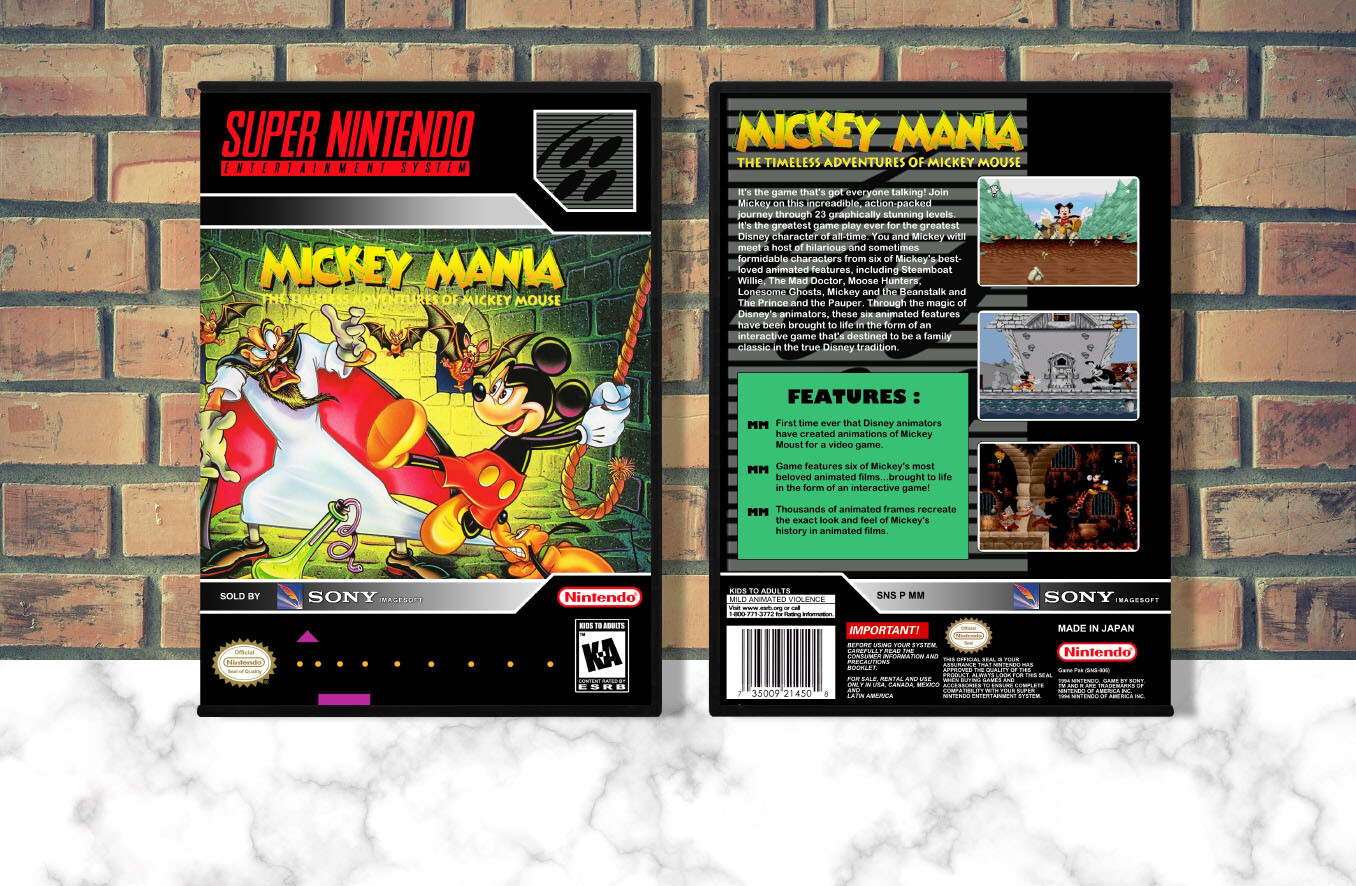 Mickey Mania: The Timeless Adventures of Mickey Mouse, Case Color: DARK GREY (OEM DS CASE COLOR)