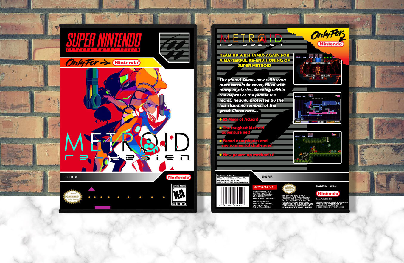 Metroid Redesign, Case Color: DARK GREY (OEM DS CASE COLOR)