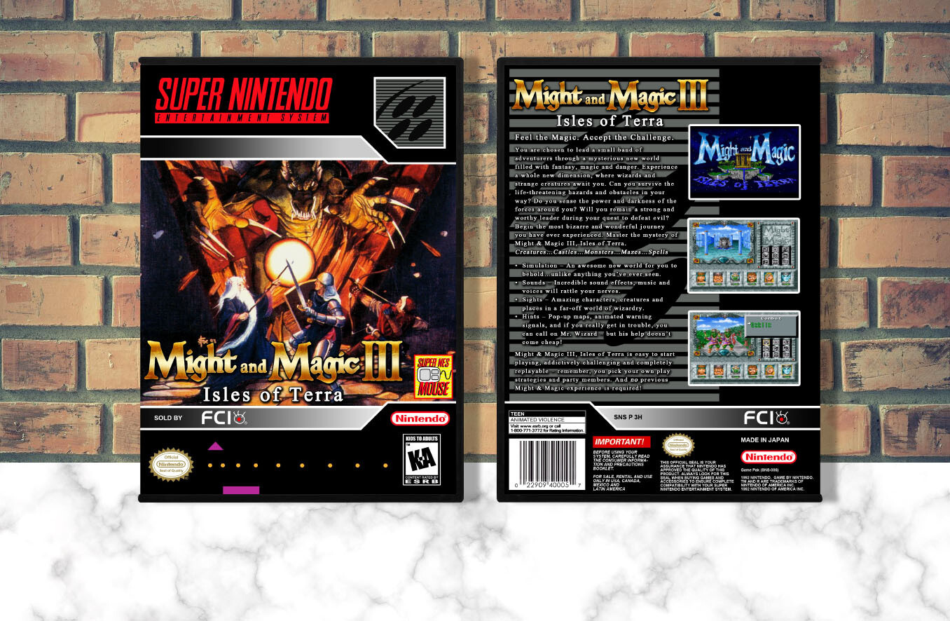 Might and Magic III: Isles of Terra, Case Color: DARK GREY (OEM DS CASE COLOR)