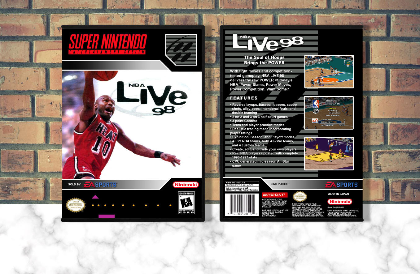 NBA Live '98, Case Color: DARK GREY (OEM DS CASE COLOR)