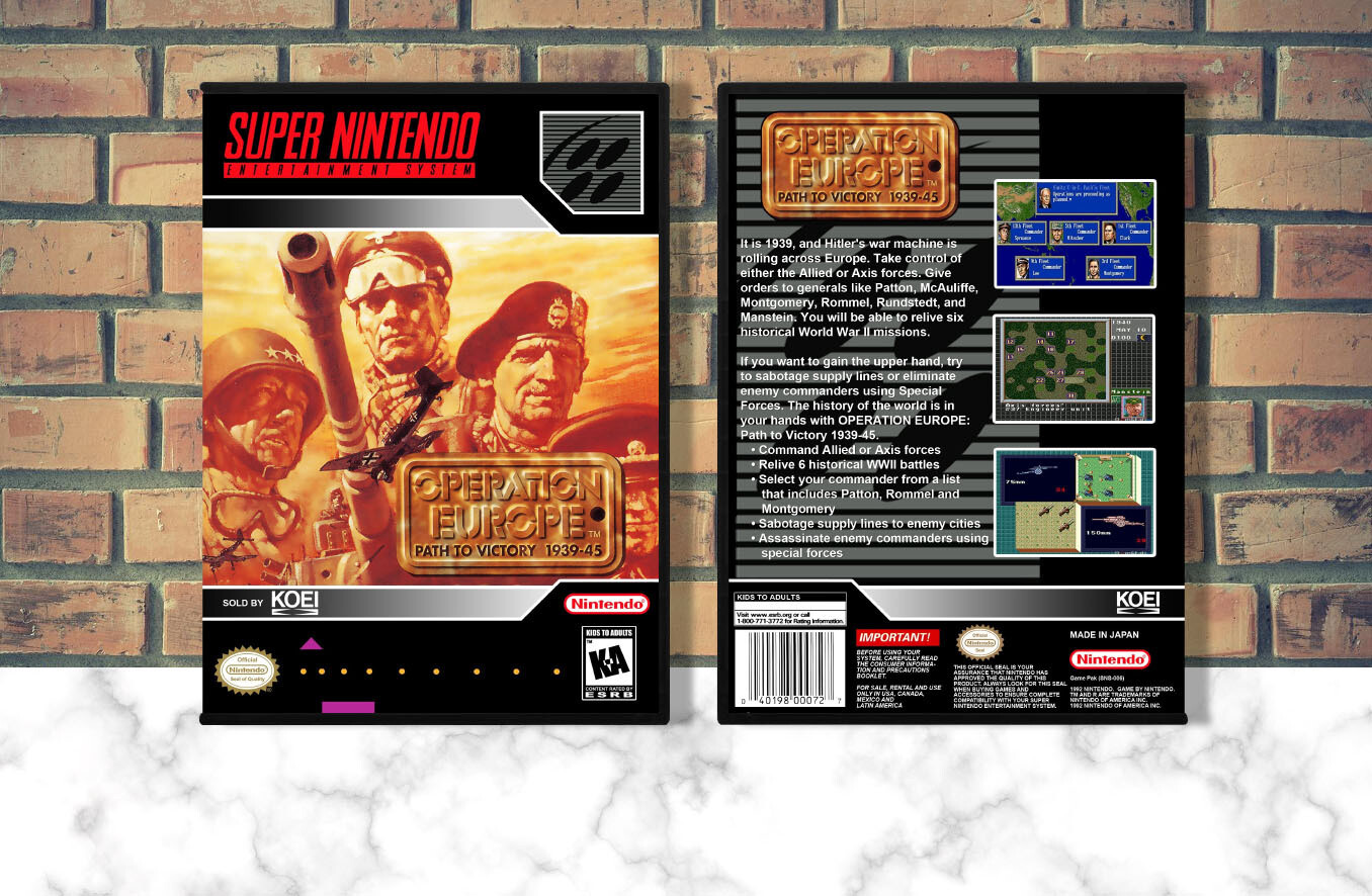 Operation Europe: Path to Victory, Case Color: DARK GREY (OEM DS CASE COLOR)