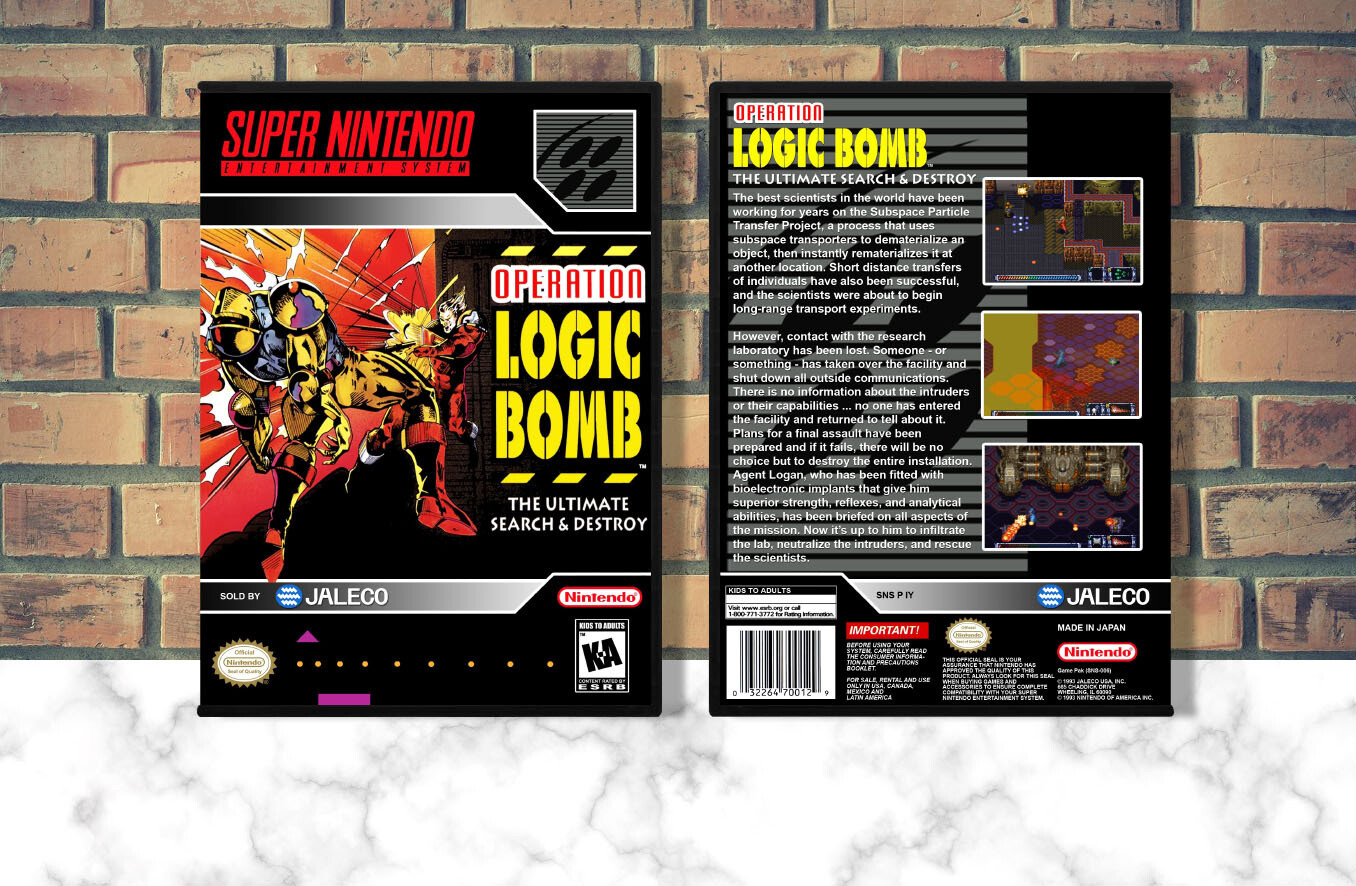Operation Logic Bomb SNES Video Game Case