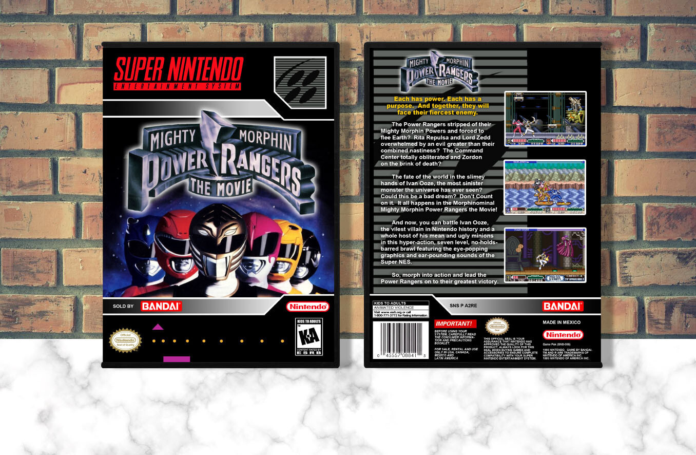 Mighty Morphin Power Rangers: The Movie, Case Color: DARK GREY (OEM DS CASE COLOR)