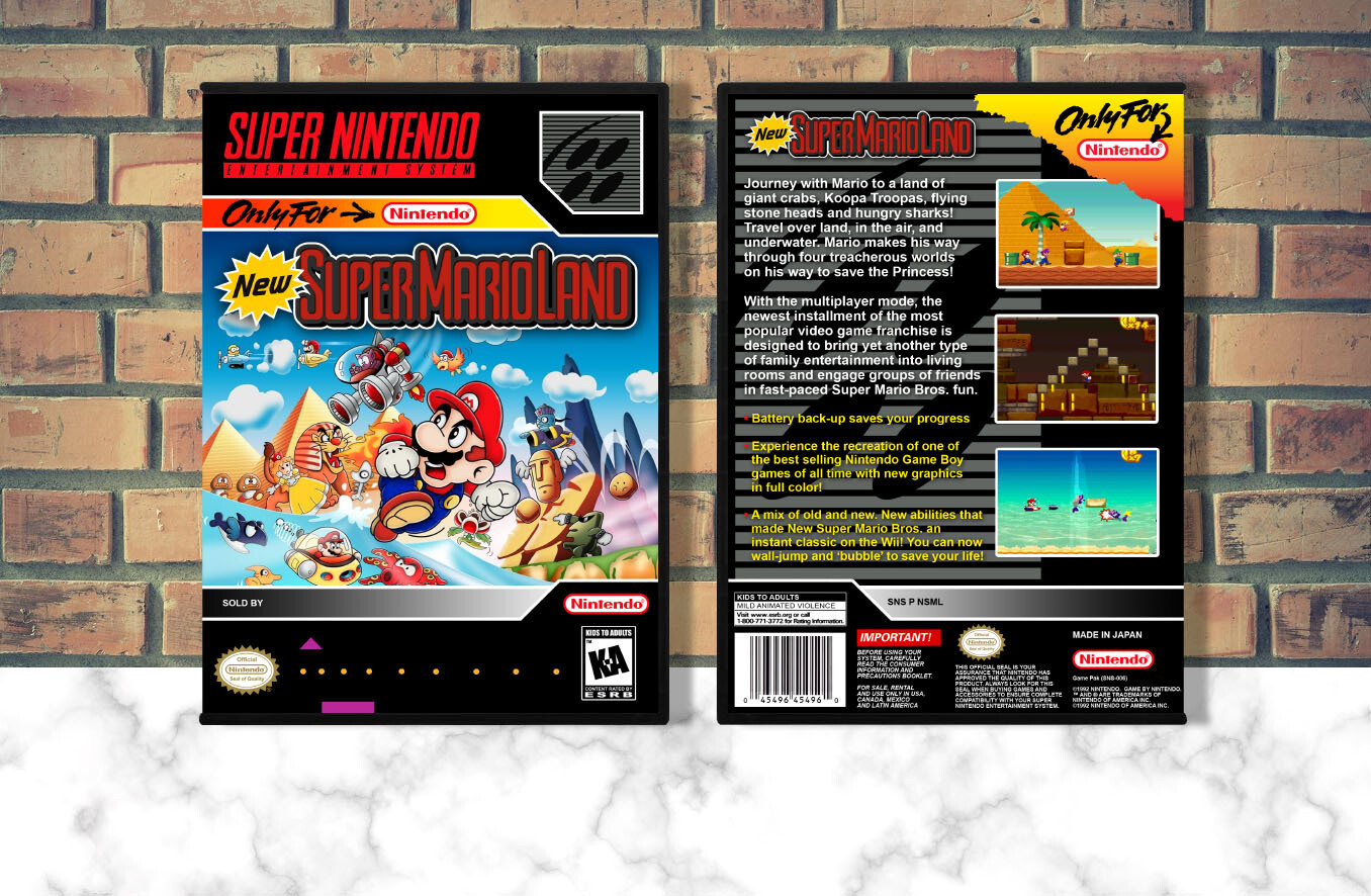 New Super Mario Land, Case Color: DARK GREY (OEM DS CASE COLOR)