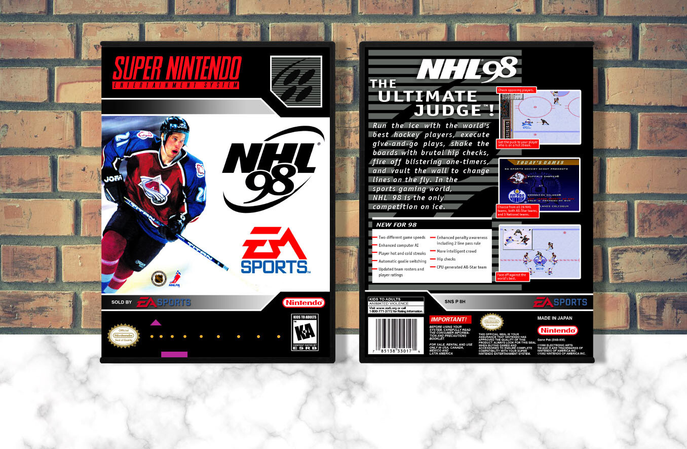 NHL '98, Case Color: DARK GREY (OEM DS CASE COLOR)