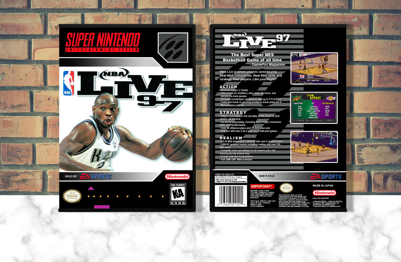 NBA Live '97, Case Color: DARK GREY (OEM DS CASE COLOR)