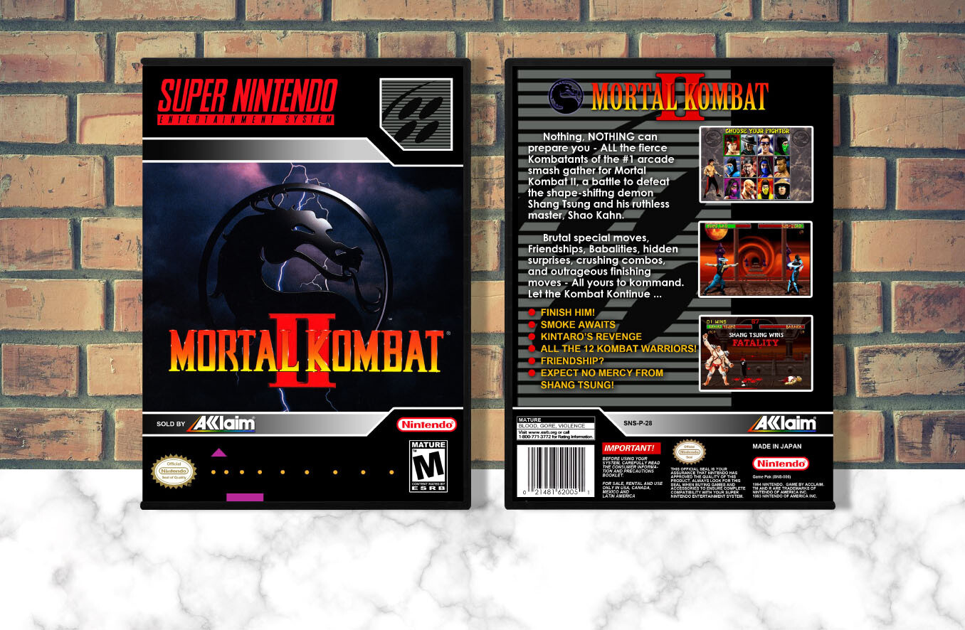 Mortal Kombat II, Case Color: DARK GREY (OEM DS CASE COLOR)
