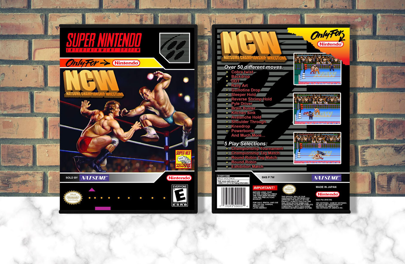 Natsume Championship Wrestling, Case Color: DARK GREY (OEM DS CASE COLOR)