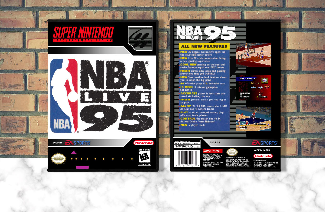NBA Live '95, Case Color: DARK GREY (OEM DS CASE COLOR)