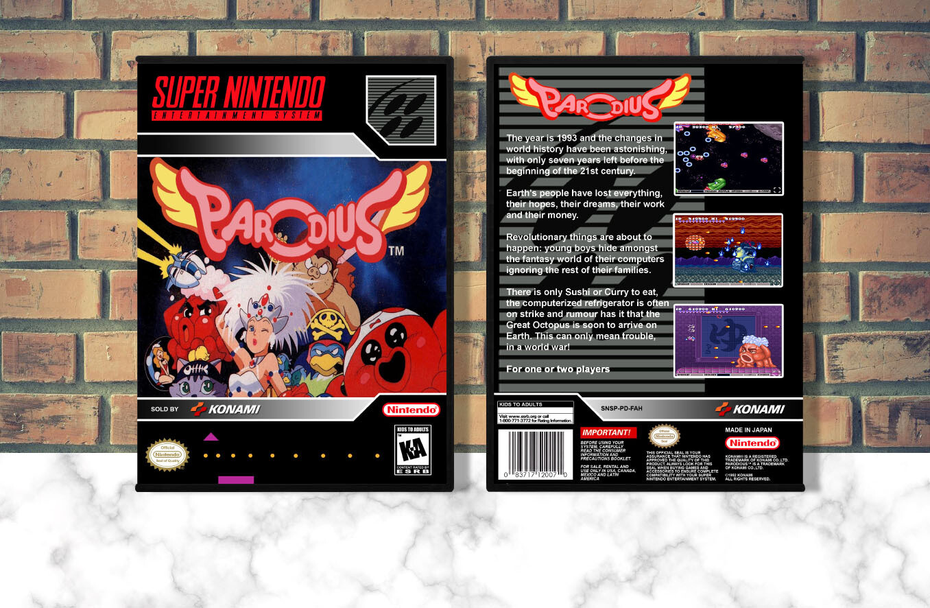 Parodius: Non-Sense Fantasy, Case Color: DARK GREY (OEM DS CASE COLOR)