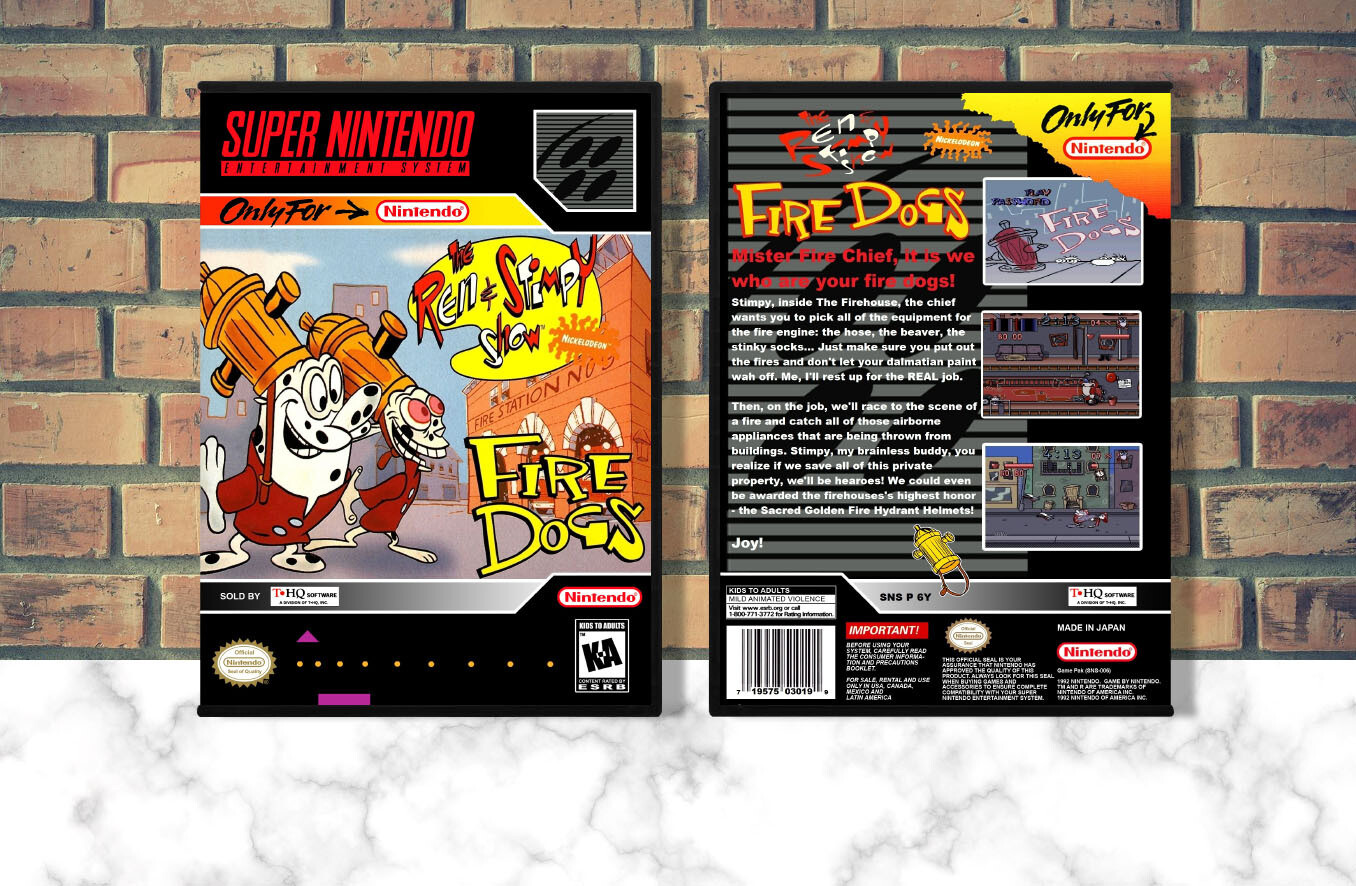 Ren &amp; Stimpy Show Part II: Fire Dogs, Case Color: DARK GREY (OEM DS CASE COLOR)