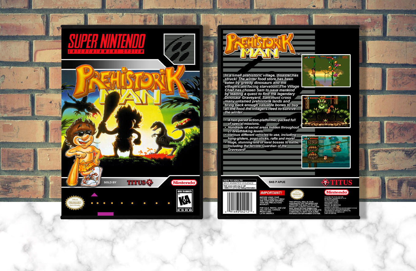 Prehistorik Man, Case Color: DARK GREY (OEM DS CASE COLOR)