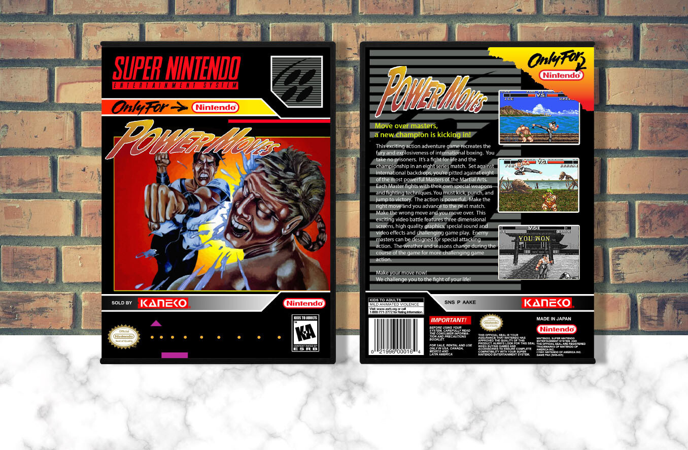 Power Moves SNES Video Game Case