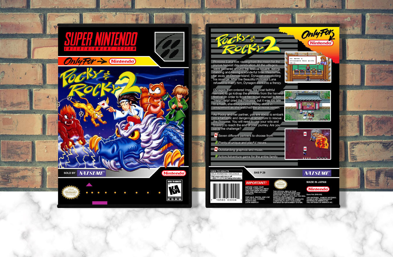 Pocky &amp; Rocky 2, Case Color: DARK GREY (OEM DS CASE COLOR)