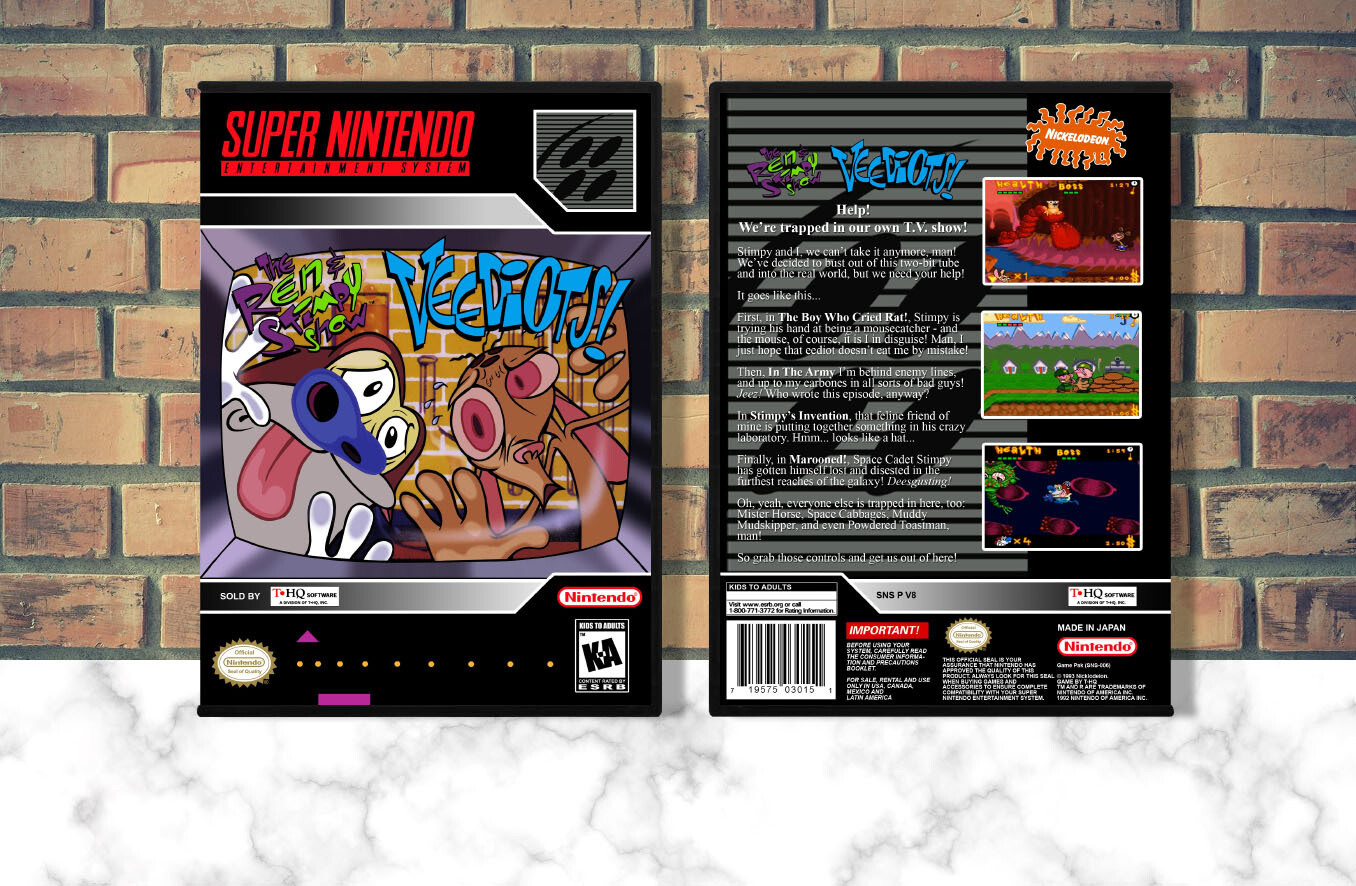 Ren &amp; Stimpy Show, The: Veediots!, Case Color: DARK GREY (OEM DS CASE COLOR)