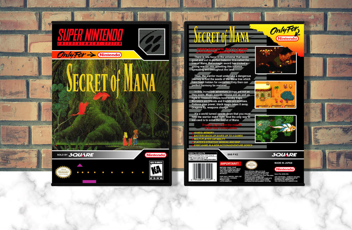Secret of Mana, Case Color: DARK GREY (OEM DS CASE COLOR)