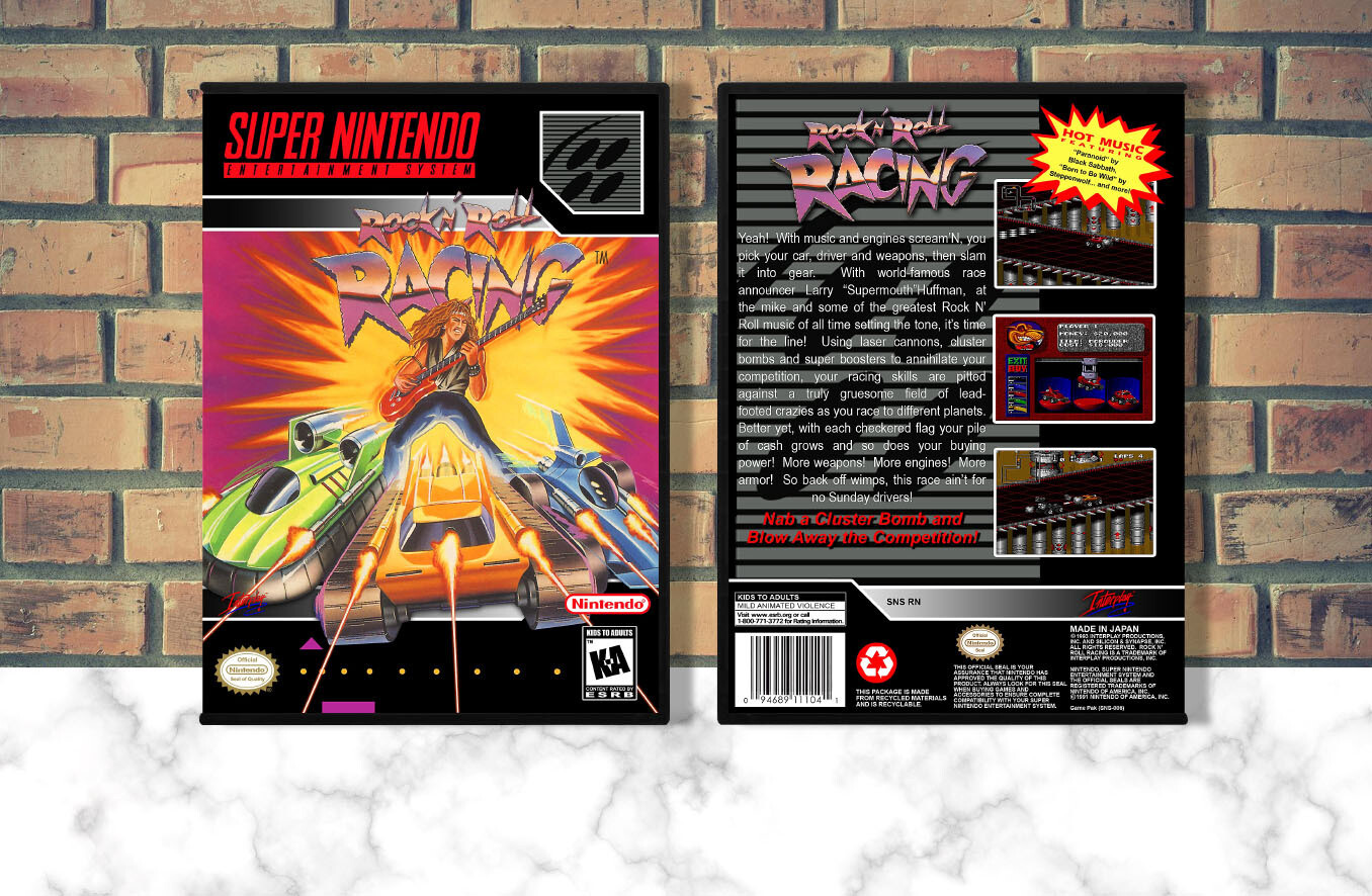 Rock N' Roll Racing, Case Color: DARK GREY (OEM DS CASE COLOR)