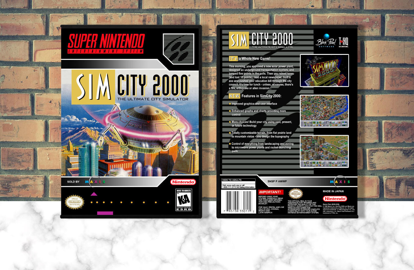 SimCity 2000, Case Color: DARK GREY (OEM DS CASE COLOR)