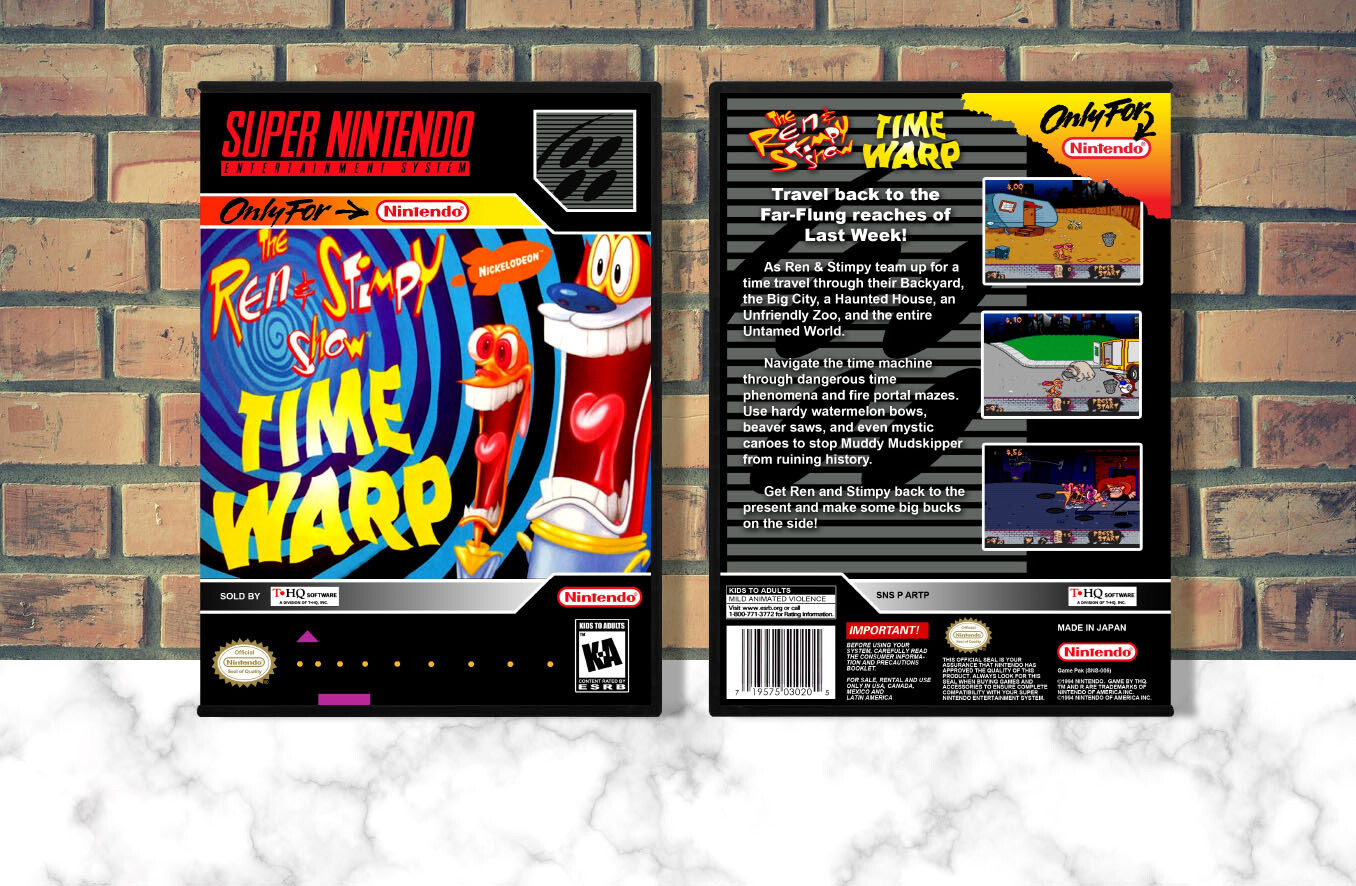 Ren &amp; Stimpy Show, The: Time Warp, Case Color: DARK GREY (OEM DS CASE COLOR)